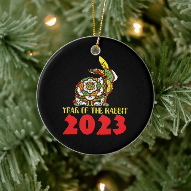 Kinas nyår 2023 julgransprydnad keramik (Träd)