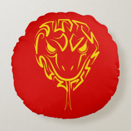 Kinas nyår för ormen 2025 4723 Wood Rund Kudde