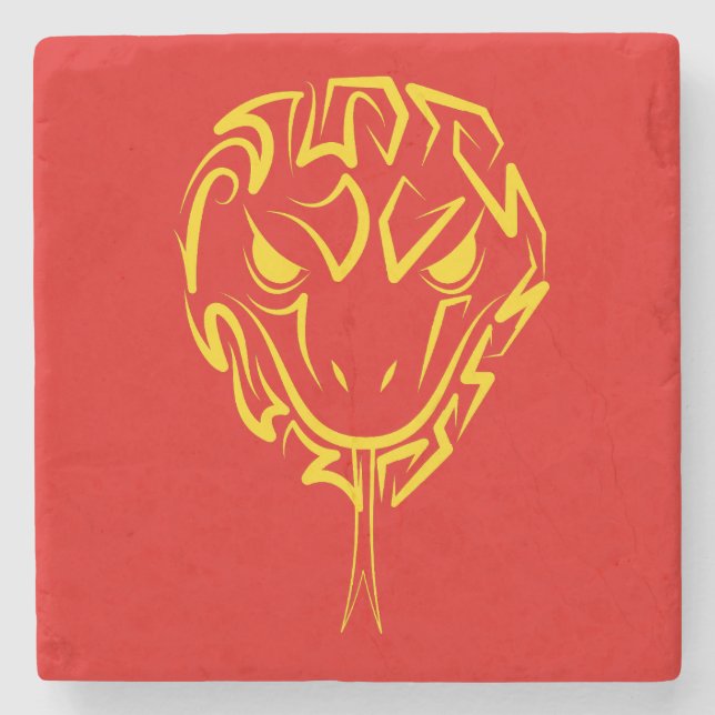 Kinas nyår för ormen 2025 4723 Wood Stenunderlägg (Framsidan)