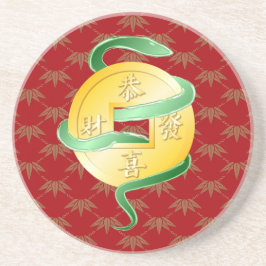 Kinas nyår för ormen 2025 Guld Underlägg