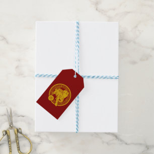 Kinas nyår lycklig, Vatten-tigern CNY 2022 Presentetikett