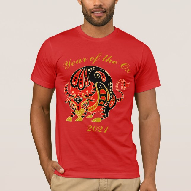 Kinas Ox-år T Shirt (Framsida)