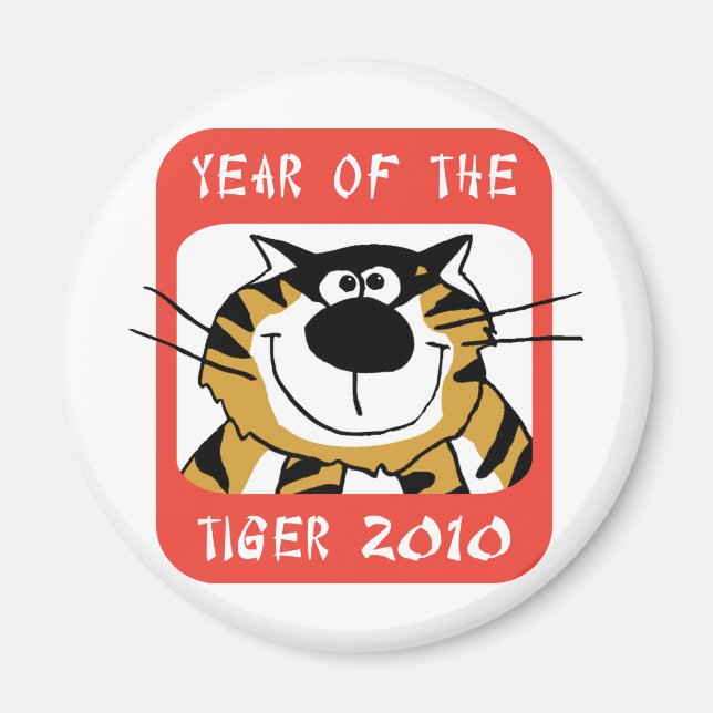 Kinas tigerår 2010 magnet (Framsidan)