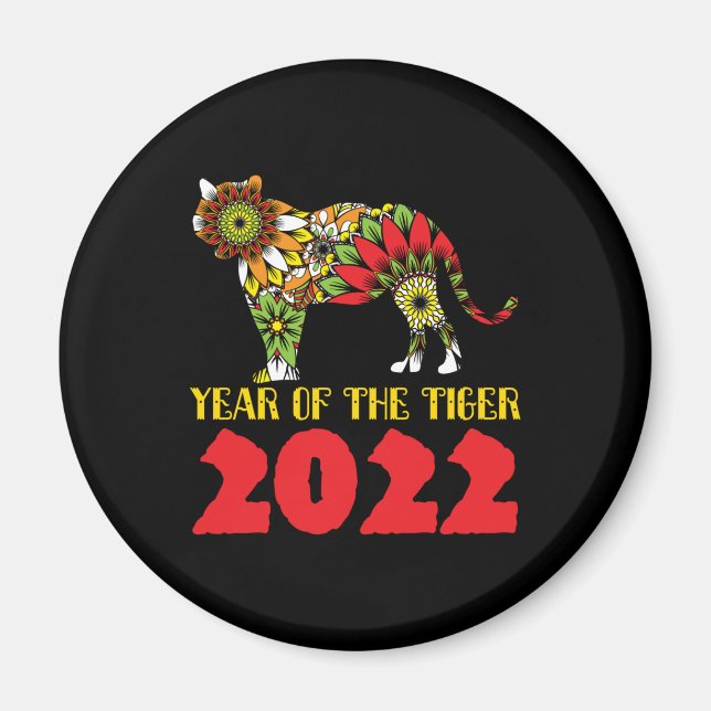 Kinas tigerår 2022 magnet (Framsidan)