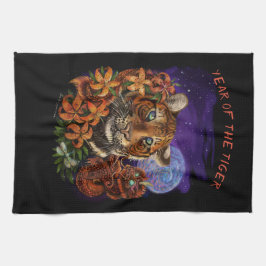 Kinas tigerår kökshandduk