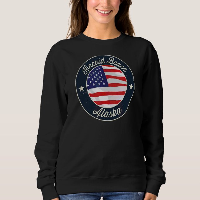 Kincaid Beach Patriotic Alaska Souvenir T Shirt (Framsida)