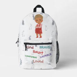 Kind Capable Smart Loved - Personalized Kid Backpa