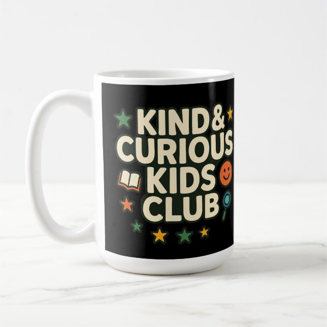 Kind & Curious Kids Club Positive Growth Mindset  Kaffemugg (Vänster)