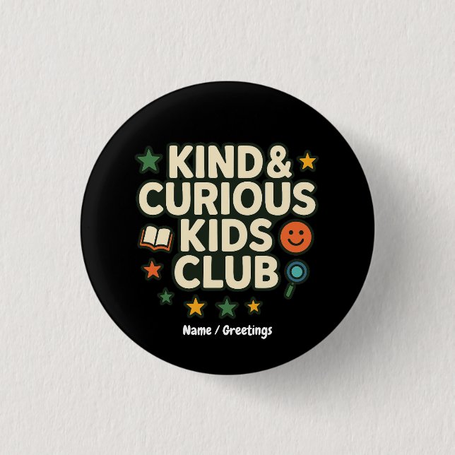 Kind & Curious Kids Club Positive Growth Mindset  Knapp (Framsida)