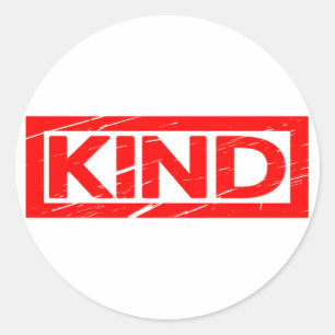 Kind Frimärke Runt Klistermärke