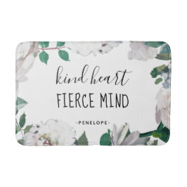 Kind Heart Fierce Mind Watercolor Bath Mat Badrumsmatta