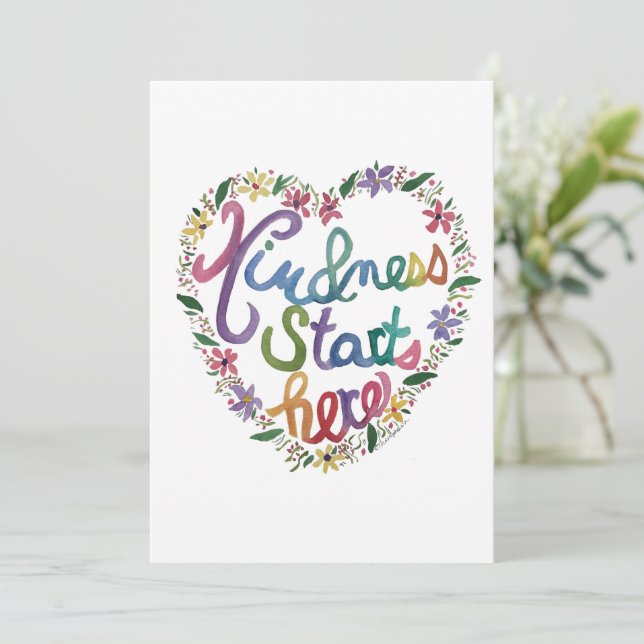 Kind Heart Tack Kort (Stående Fram)