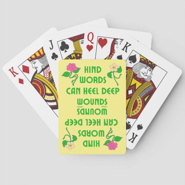 KIND ORD KAN HEEL DEEP WOUNDS inspiration Casinokort (Baksidan)