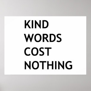 Kind ord kostar ingenting poster