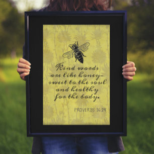 Kind Ord som honungsverbs Verse Poster