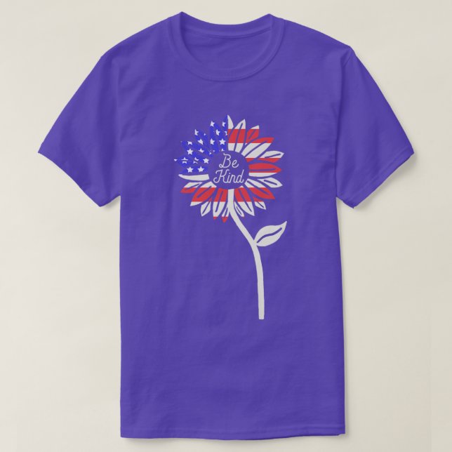Kind Solros American Flagga Premium T Shirt (Design framsida)