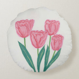 Kind Tulips Blommigt Dekorativ kudde