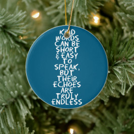 Kind words julgransprydnad keramik