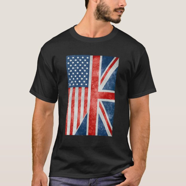 Kinda American Kinda British... Jag är både US Uk  T Shirt (Framsida)