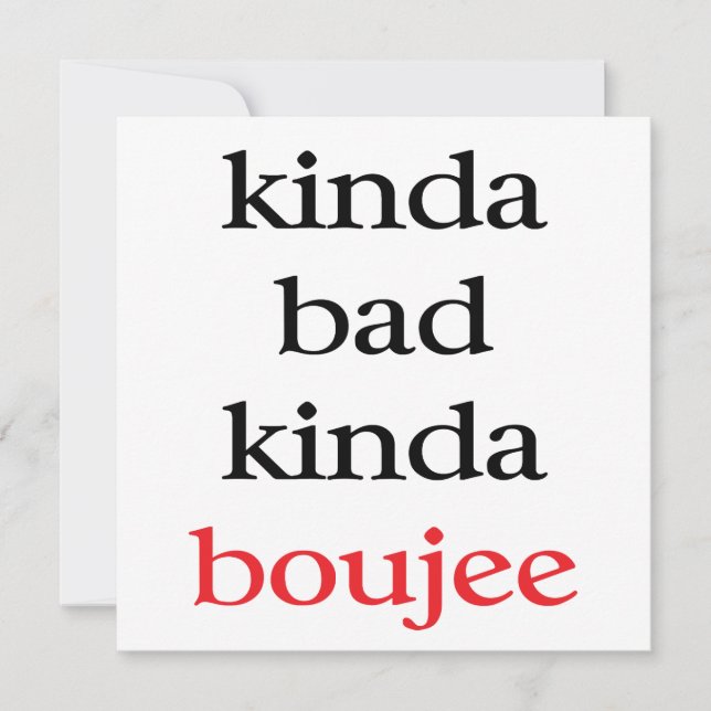 Kinda Bad Kinda Boujee Inbjudningar (Framsida)