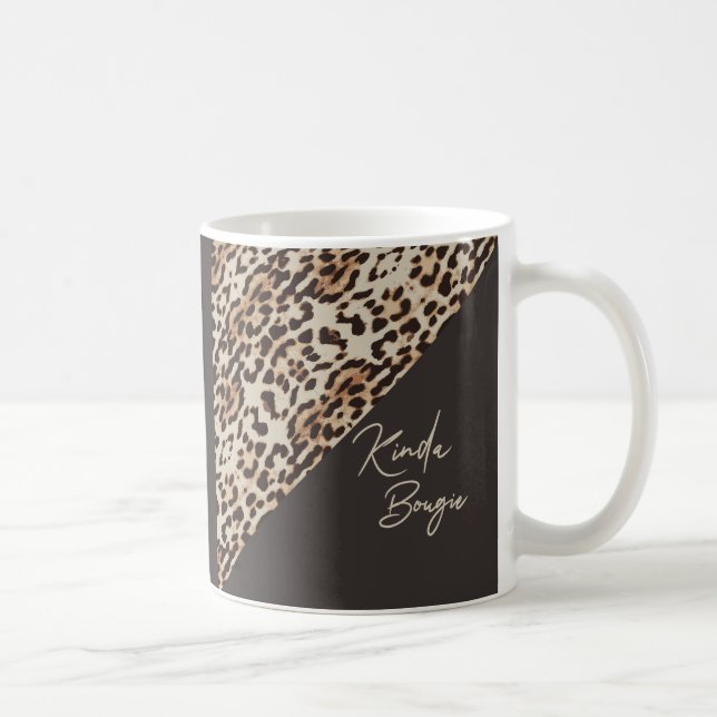 Kinda Bougie Brown Leopardprint Kaffemugg (Höger)