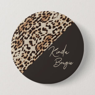 Kinda Bougie Brown Leopardprint Knapp