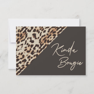 Kinda Bougie Brown Leopardprint Tack Kort
