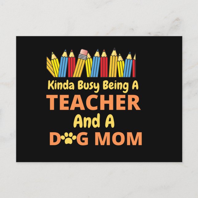 Kinda Busy som lärare och hund mamma Helg Vykort (Framsida)