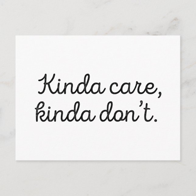 Kinda Care Kinda Don Vykort (Framsida)