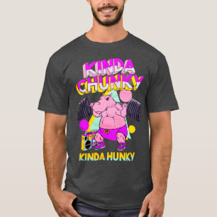 Kinda Chunky Kinda Hunky Bodybuilding Gym Long Sle T Shirt