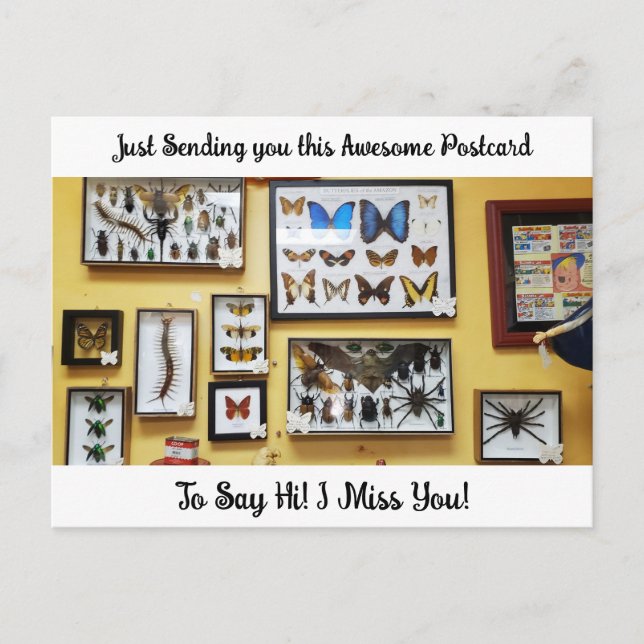 Kinda Creepy "Jag missar dig" säger Hi Postcard Vykort (Framsida)
