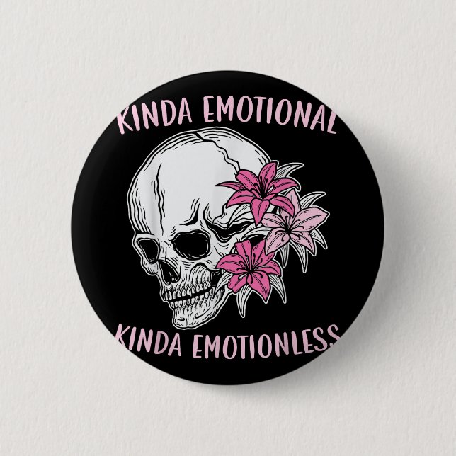 Kinda Emotional Kinda Emotionless Mental Health _1 Knapp (Framsida)