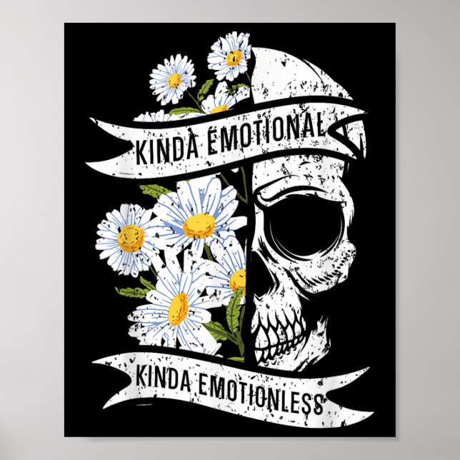 Kinda Emotional Kinda Emotionless Mental Health Poster (Framsidan)