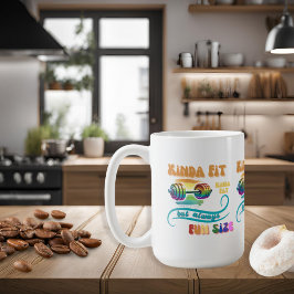 Kinda Fit Funny Gym Fitness Rainbow Coffee Mugg