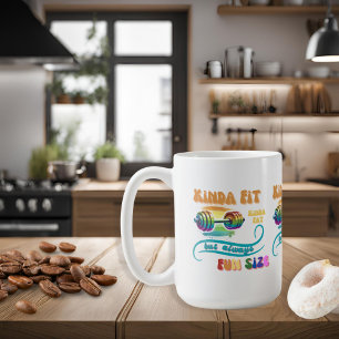 Kinda Fit Funny Gym Fitness Rainbow Coffee Mugg