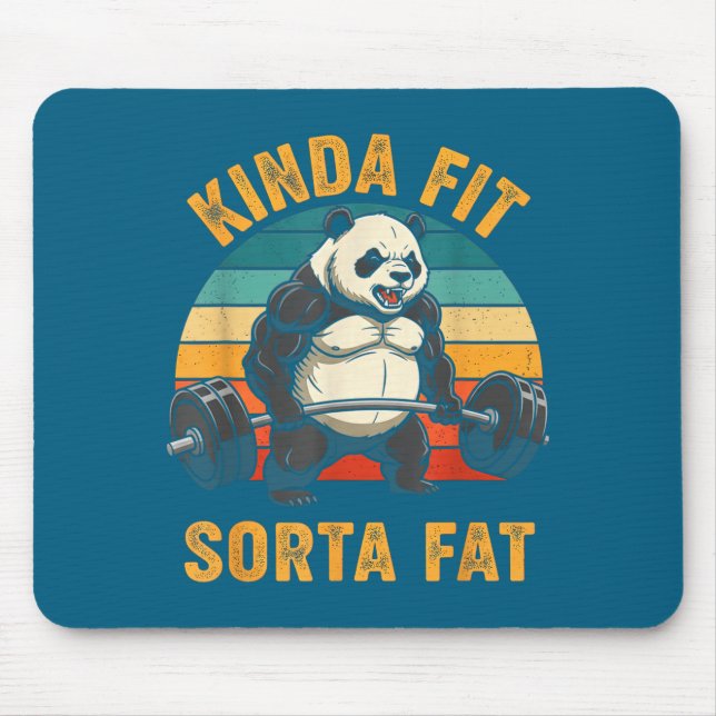 Kinda Fit Sorta Fat Funny Gym Panda Weightlifting  Musmatta (Framsidan)