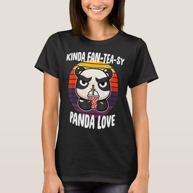 Kinda Fläkt Tea Sy Panda Kärlek Bubble Shooter Bob T Shirt (Framsida)