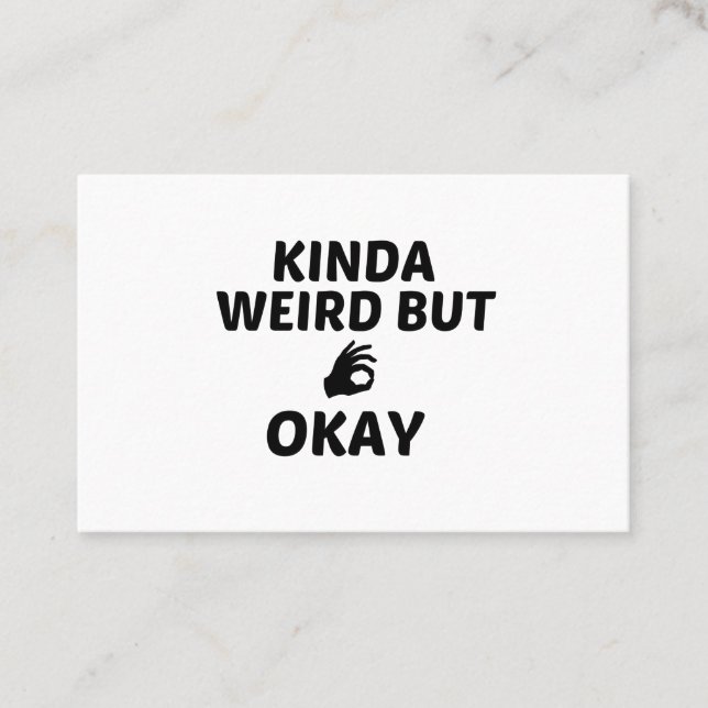 KINDA KONSTIG MEN OKAY FINGER VISITKORT (Framsida)