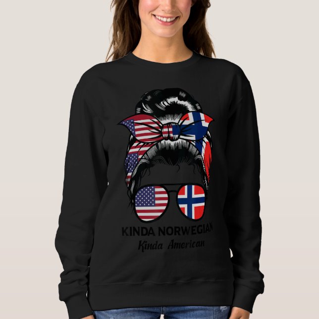 Kinda Norway Kinda American Norge T Shirt (Framsida)