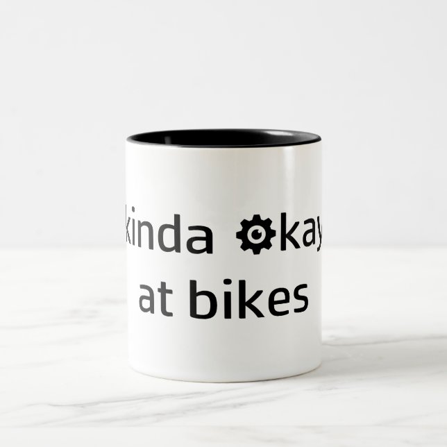 Kinda okej på Bikes Två-Tonad Mugg (Center)