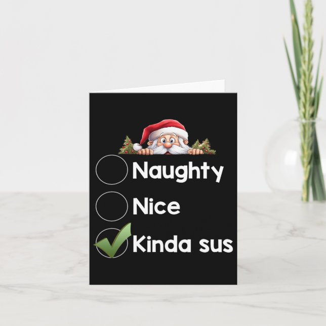 Kinda Sus-julmatchning Naughty1 Kort (Framsida)