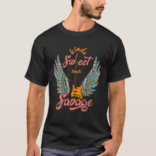 Kinda Sweet Kinda Savage Angel Vingar Electric Gui T Shirt