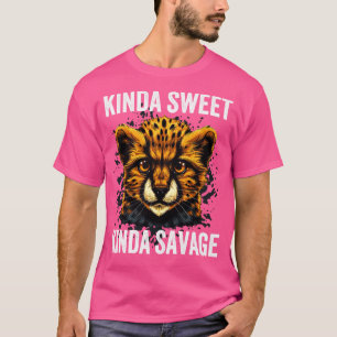 Kinda Sweet Kinda Savage Cute Cheetah T Shirt