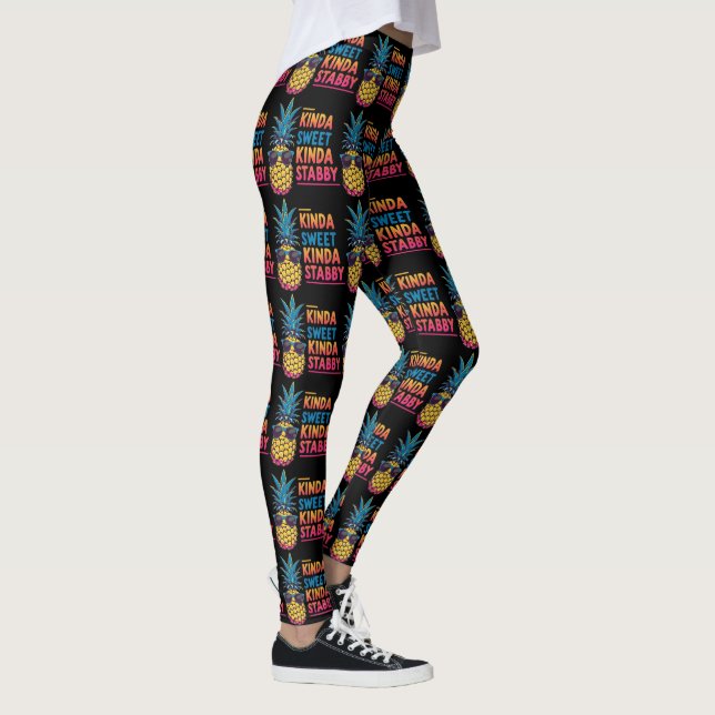 Kinda Sweet Kinda Stabby Pineapple Leggings (Höger)