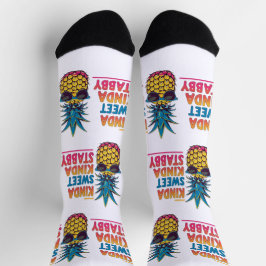 Kinda Sweet Kinda Stabby Pineapple Socks