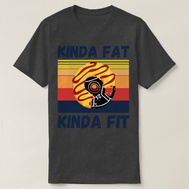 Kinda Tjock Kinda Fit Muscles Funny BodyBuilder T Shirt (Design framsida)