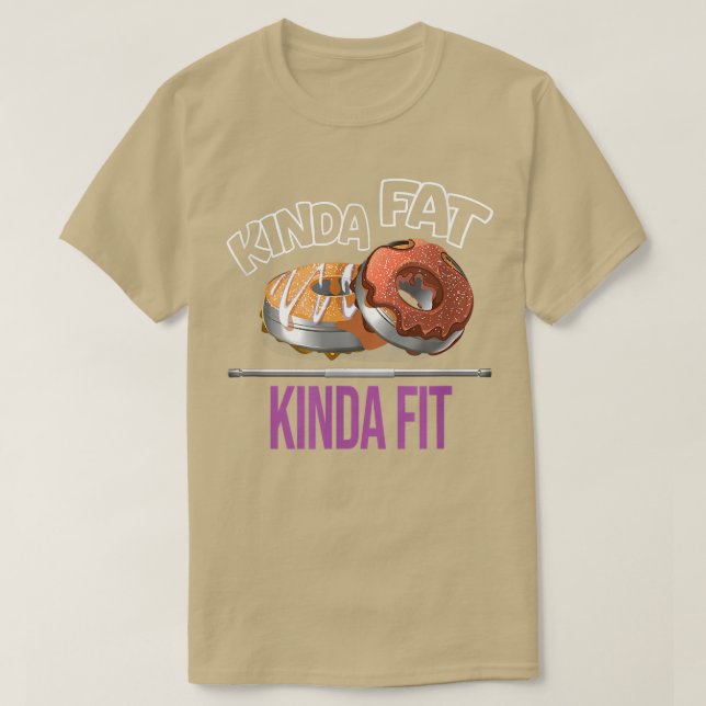 Kinda Tjock Kinda Fit Workout Gym Eercise Powerlif T Shirt (Design framsida)