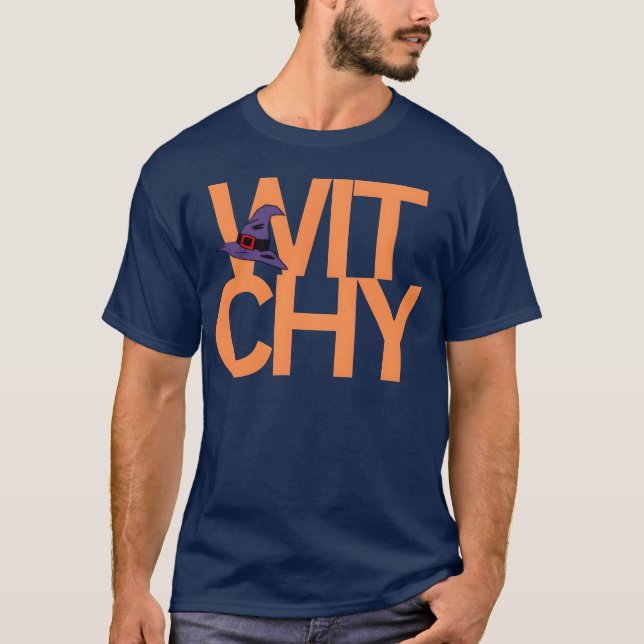 KINDA WITCHY HALLOWEEN-vänner T Shirt (Framsida)