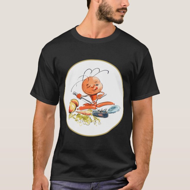KINDER äter lunch T Shirt (Framsida)