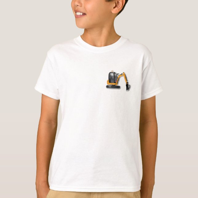 Kinder Basic T-Shirt - Baustellenfahrzeug Design (Framsida)